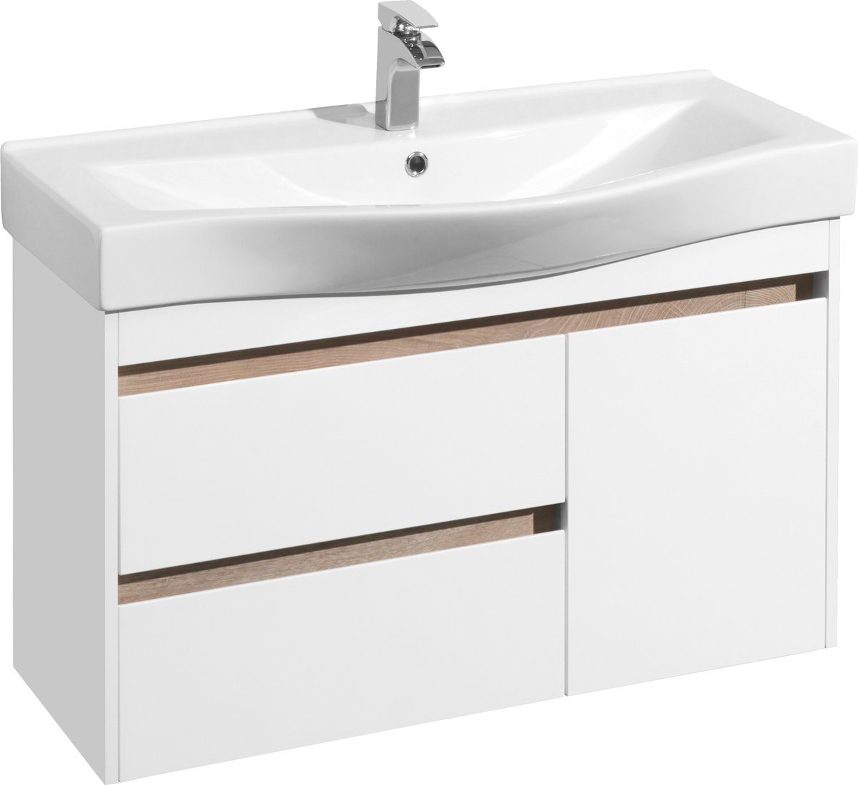 

Акватон Тумба под умывальник Нортон 100 1A249001NT010 (белый/дуб эндгр.)