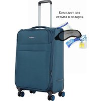 Чемодан-спиннер 4 ROADS 6310-M 66 см (темный петролеум)