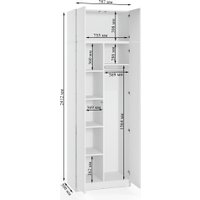 Шкаф распашной Soma Lord Lite 2-х створчатый 80x240 (белый)