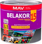 Грунт-эмаль Belakor 15 прямо по ржавчине 3 в 1 1л (серый матовый)