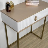 Туалетный столик без зеркала Shtabe Royal 5115 эко (макиато/золото/р.золото)
