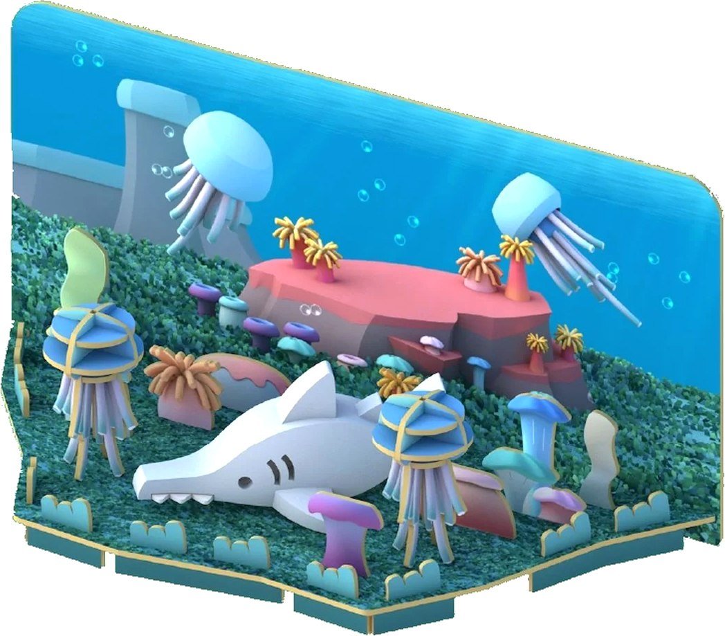 

Магнитный конструктор Halftoys Ocean Рыба-пила с диорамой HO001