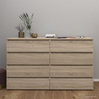 Комод Кортекс-мебель Бари 160 8ш (дуб сонома/дуб сонома/дуб сонома)