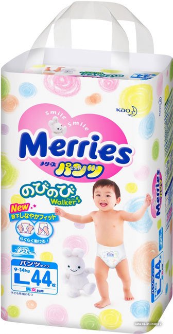 Подгузники Merries L (44 шт)