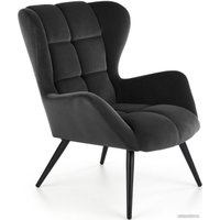 Интерьерное кресло Halmar Tyrion (черный bluvel 19/черный)