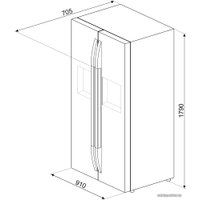 Холодильник side by side Smeg SBS63XDF