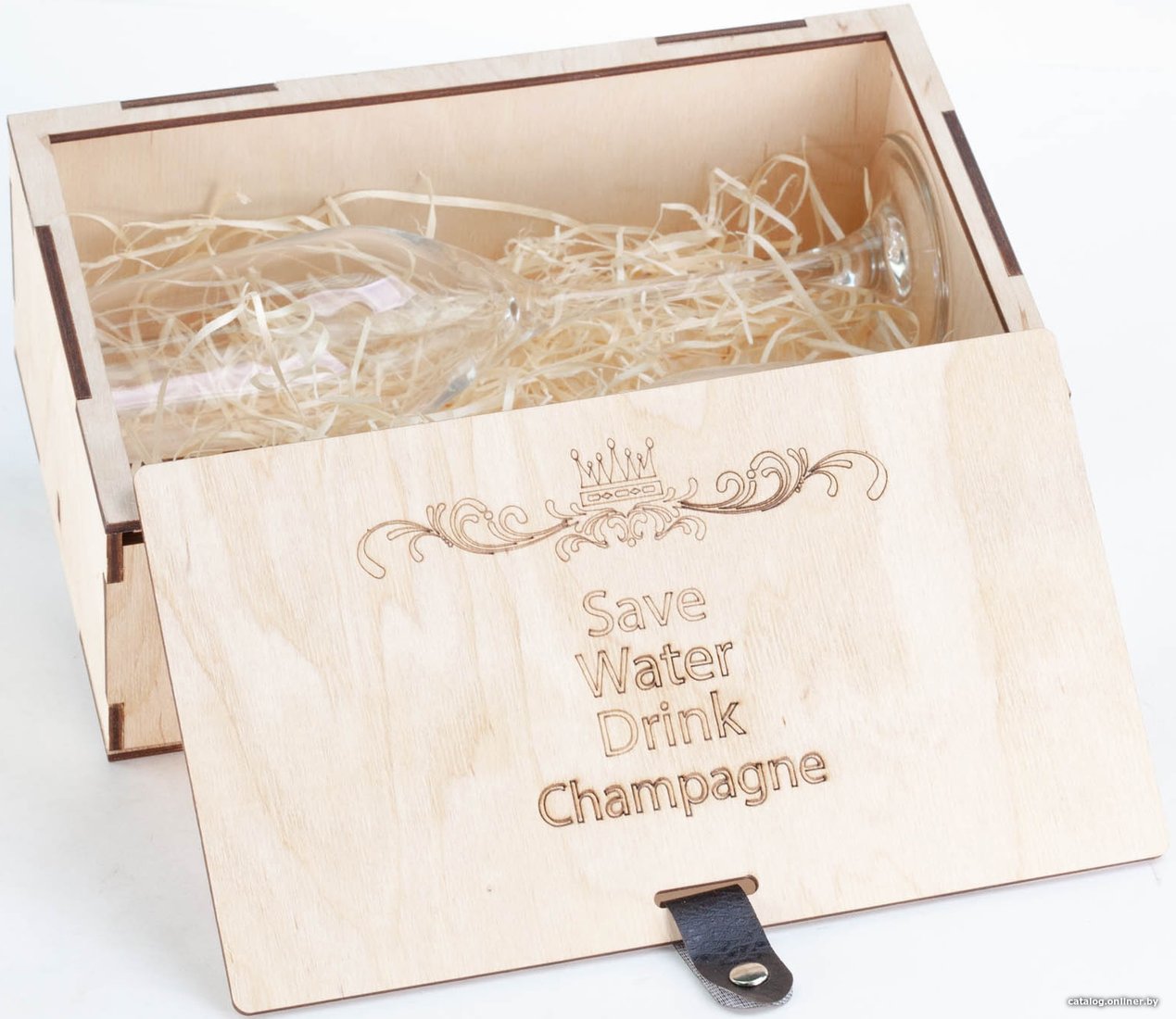 Набор бокалов для шампанского Peresvet Save water drink champagne с бокалами