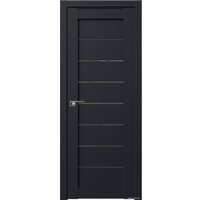 Межкомнатная дверь ProfilDoors 71U L 90x200 (черный матовый, стекло прозрачное)