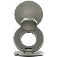 Беспроводное зарядное Magssory Signature Disc Pro для Apple 3 в 1 WCH073 (титановый)