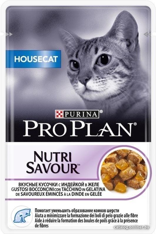 Пресервы Pro Plan Nutrisavour Housecat с индейкой в желе 0.085 кг