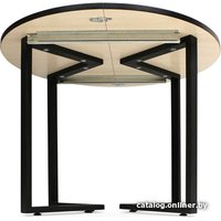 Кухонный стол Sheffilton SHT-T41/100-140 (браун cтоун/черный)