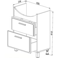  СанитаМебель Тумба под умывальник Камелия-65.22 Д4