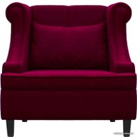 Интерьерное кресло Brioli Людвиг (велюр, B48 вишневый/темные ножки)