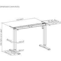 Стол ErgoSmart Electric Desk Light 1380х800х18 мм (дуб темно-коричневый/белый)