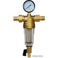 Магистральный фильтр Tim JH-1002Y2 промывной с манометром для холодной воды 1/2"