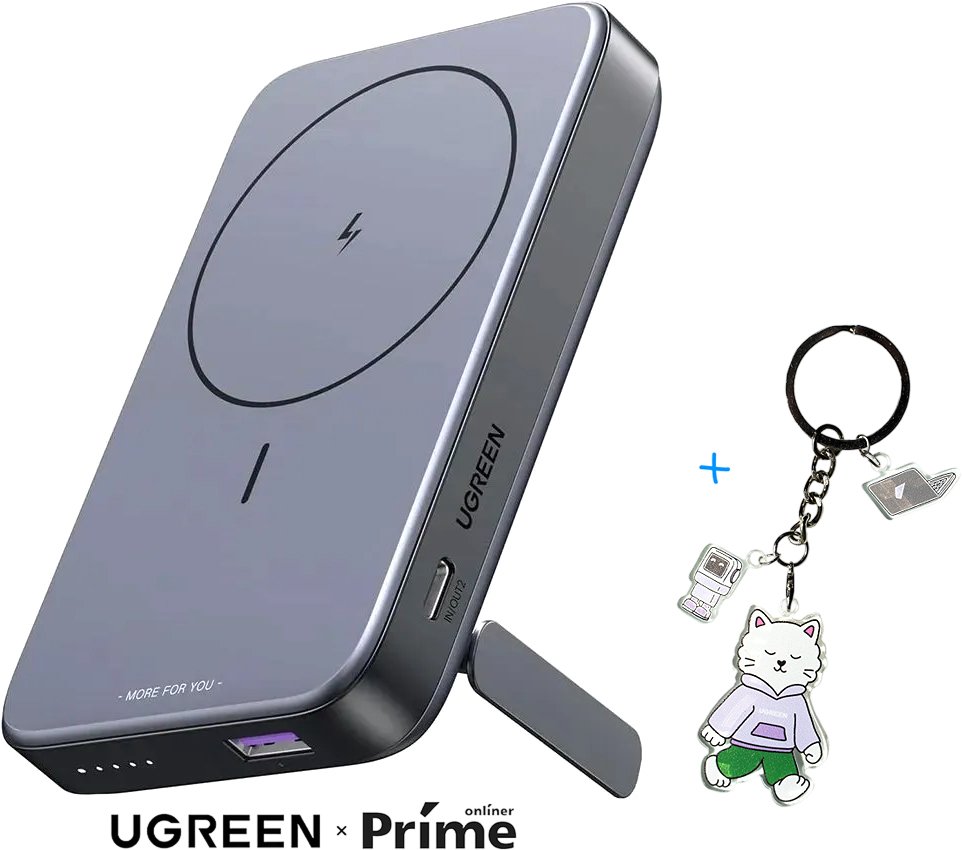 

Внешний аккумулятор Ugreen PB206 20W 10000mAh (темно-серый) + брендированный брелок Ugreen