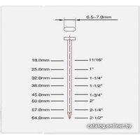 Гвозди для пистолета Техмаш по бетону ST 57 мм 1325 (1000 шт)