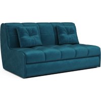 Диван Мебель-АРС Аккордеон Барон №2 ППУ 120x200 (бархат синий/зеленый Star Velvet 43 Black Green)