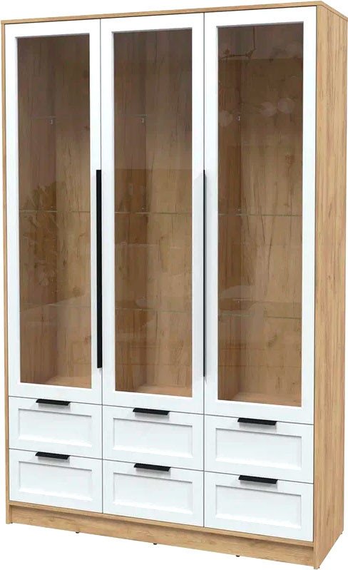 

Шкаф-витрина Интерлиния Концепт Тренд КТ-ШВ3 (дуб золотой/белый)