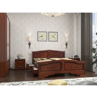 Кровать Bravo Мебель Елена 180x200 (с ящиками, орех)