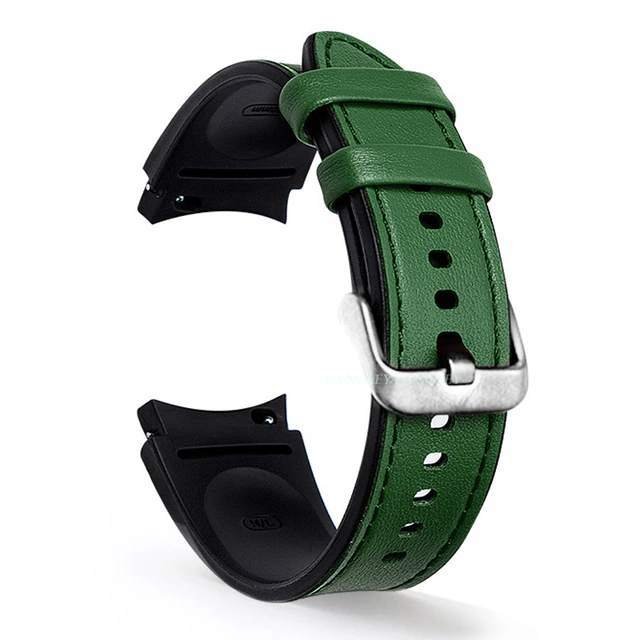 

Ремешок Rumi Comfort гибридный для Samsung Galaxy Watch4/5/6 (20 мм, зеленый)