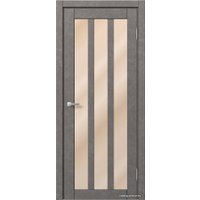 Межкомнатная дверь MDF-Techno Dominika Loft 403 70x200 (бетон серый/лакобель кремовый)