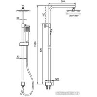 Душевая система  Ledeme L72400-1