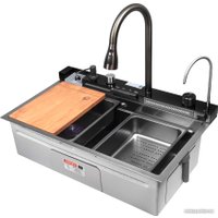 Кухонная мойка ARFEKA Sensor Pro Eco AR 750*450 Black PVD Nano