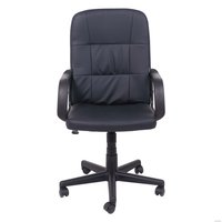 Офисное кресло AksHome Leonidas (пластик/кож.зам, черный)