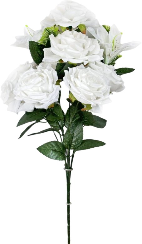 

Искусственный букет KlrBy Роза и лилия с добавками СН36б