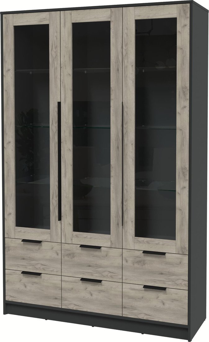 

Шкаф-витрина Интерлиния Концепт КТ-ШВ3 (дуб серый/антрацит)
