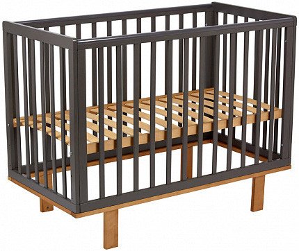 

Классическая детская кроватка Polini Kids Simple 340 (графит/дуб каменный)