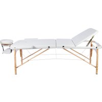 Массажный стол Atlas Sport 70 см складной 3-с деревянный (белый)