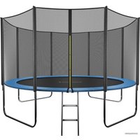 Батут GetActive Jump 12ft - 374 см с лестницей, внешней сеткой (синий)