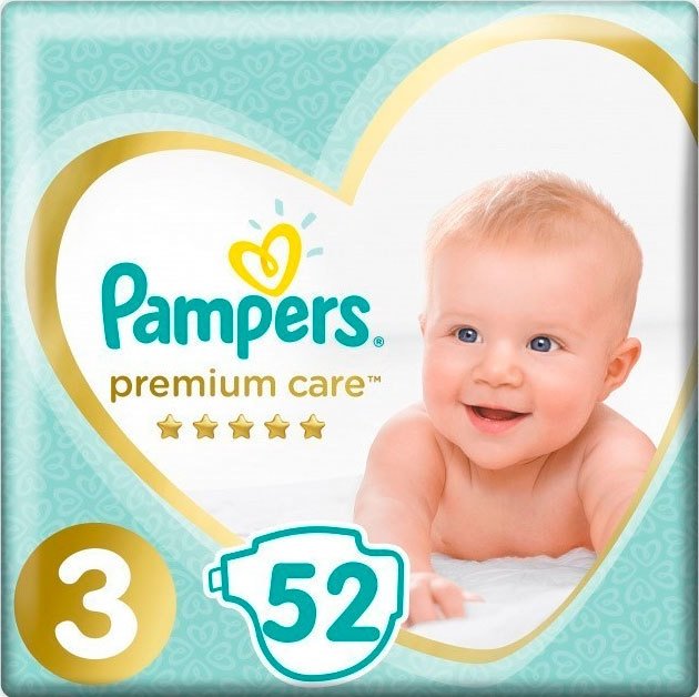 

Подгузники Pampers Premium Care 3 (52 шт)