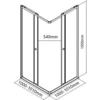 Душевой уголок MaybahGlass MGY-1330-5 (сатин стекло/хром матовый) в Гомеле