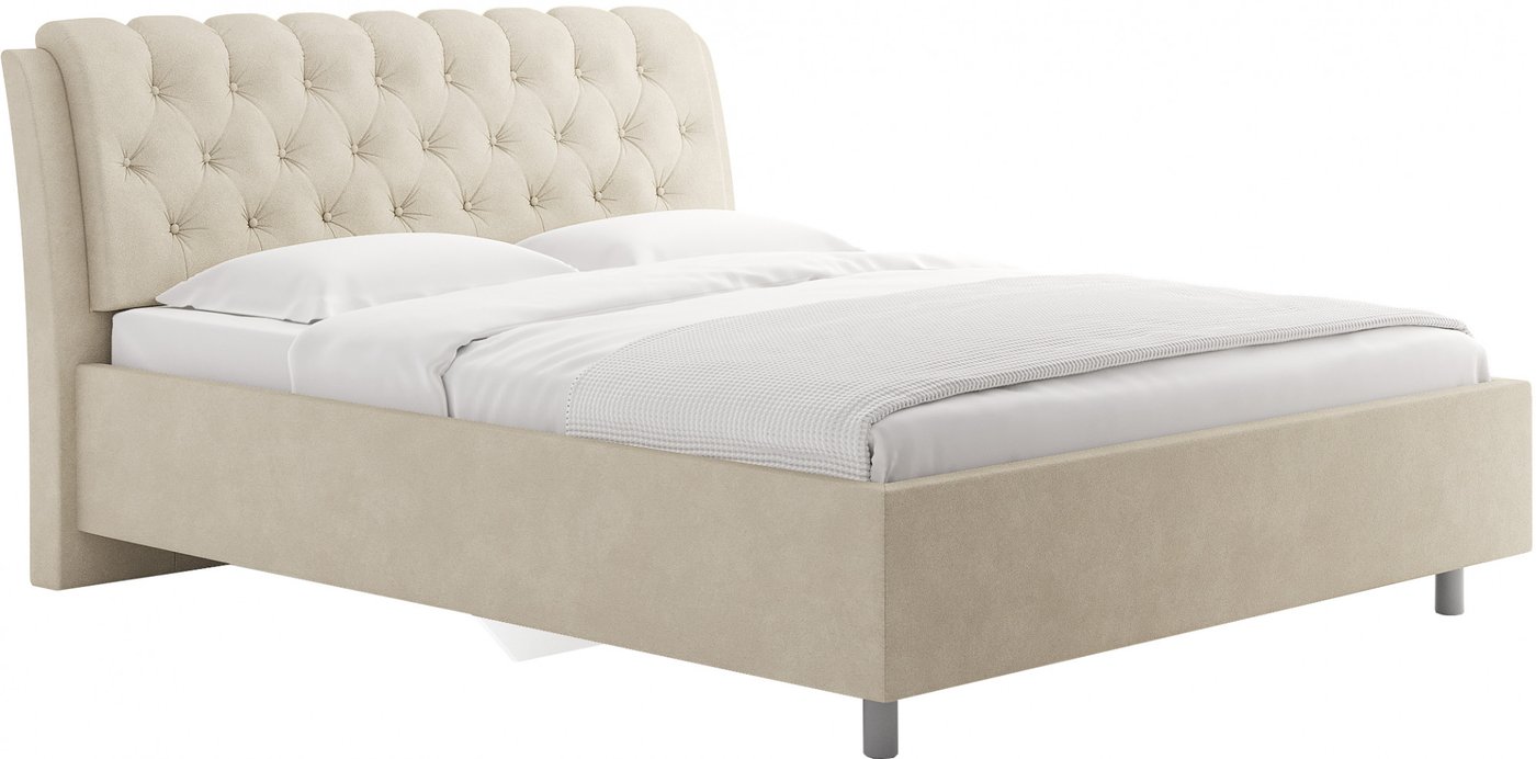 Кровать Сонум Olivia 90x200 (замша кремовый)