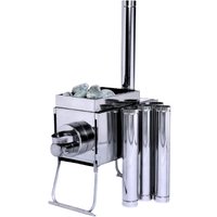 Свободностоящая печь-камин Инвент Экономка средняя (со стационарными экранами)