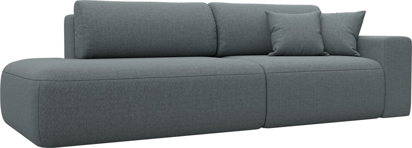 

Диван Лига диванов Лига-036 НПБ Модерн подлокотник справа 124221 (рогожка амур серый)