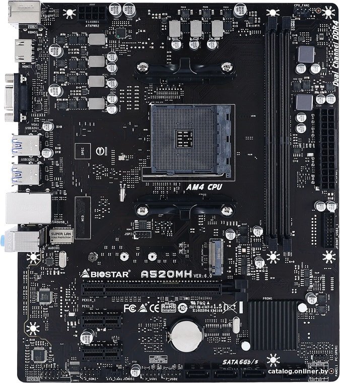 Материнская плата BIOSTAR A520MH Ver. 6.0