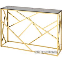 Консольный стол Stool Group Арт Деко 115x30 ECST-015-TG-SK (стекло Smoke/сталь золото)