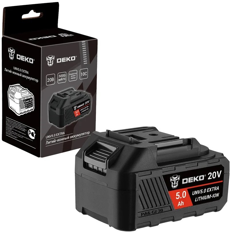 

Аккумулятор Deko UNV5.0 Extra 063-4497 (20В/5 Ач)