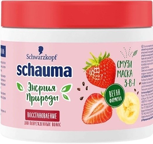 

Маска Schauma Маска-смузи для волос Энергия природы 3в1 восстановление 380 мл