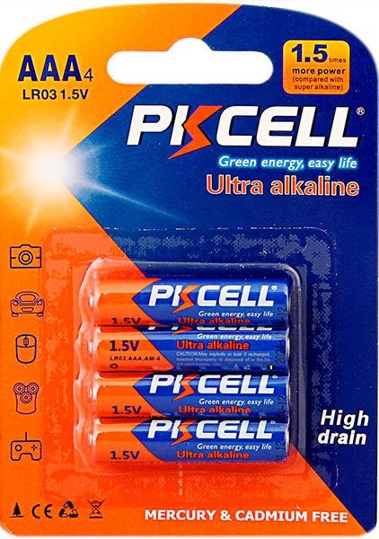 

Батарейка PKCELL Ultra Digital Alkaline LR03 AAA 4 шт.