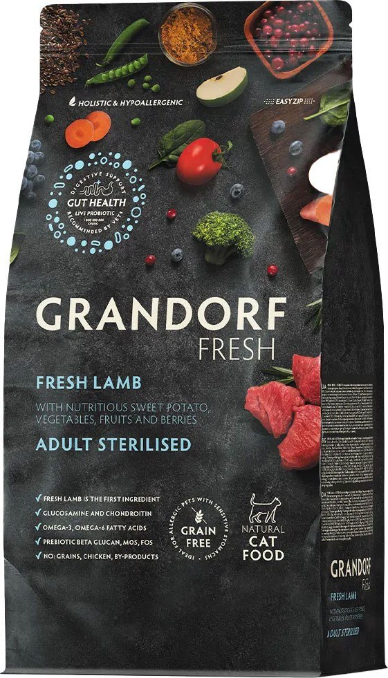 

Сухой корм для кошек Grandorf Adult Sterilised Fresh Lamb&Sweet Potato (400г)