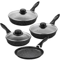 Набор сковород Elan Gallery Гармония вкуса 120112+4 (черный мрамор)
