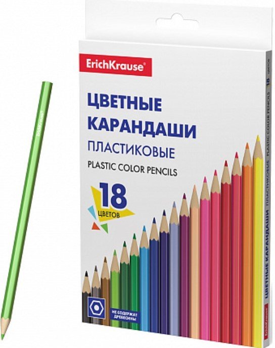 

Набор цветных карандашей Erich Krause Basic 53362 (18 цв)