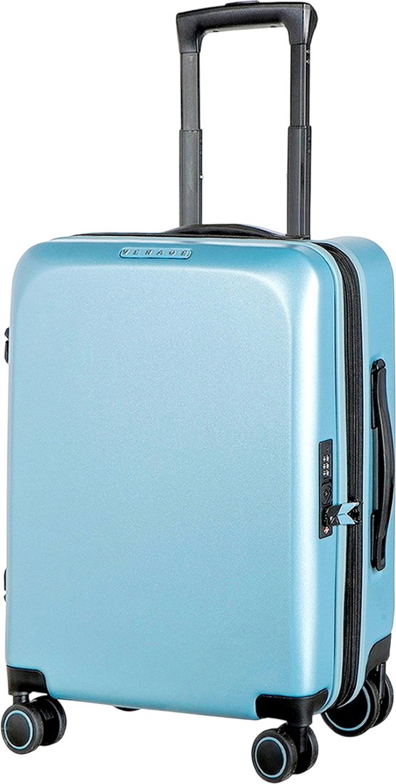 

Чемодан-спиннер Verage Freeland 20062-S+ 55 см (серебристо-голубой)