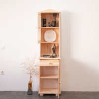 Шкаф-витрина Диприз Lena 1-дверный Д.73044.7 (сосна, без отделки) в Солигорске