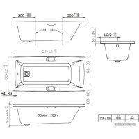 Ванна Triton Алекса 170x75 (с каркасом)